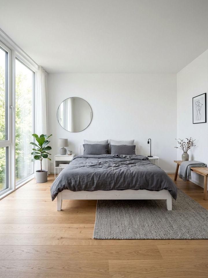 Minimalist Gray And White Bedroom - 30 gray and white bedroom ideas