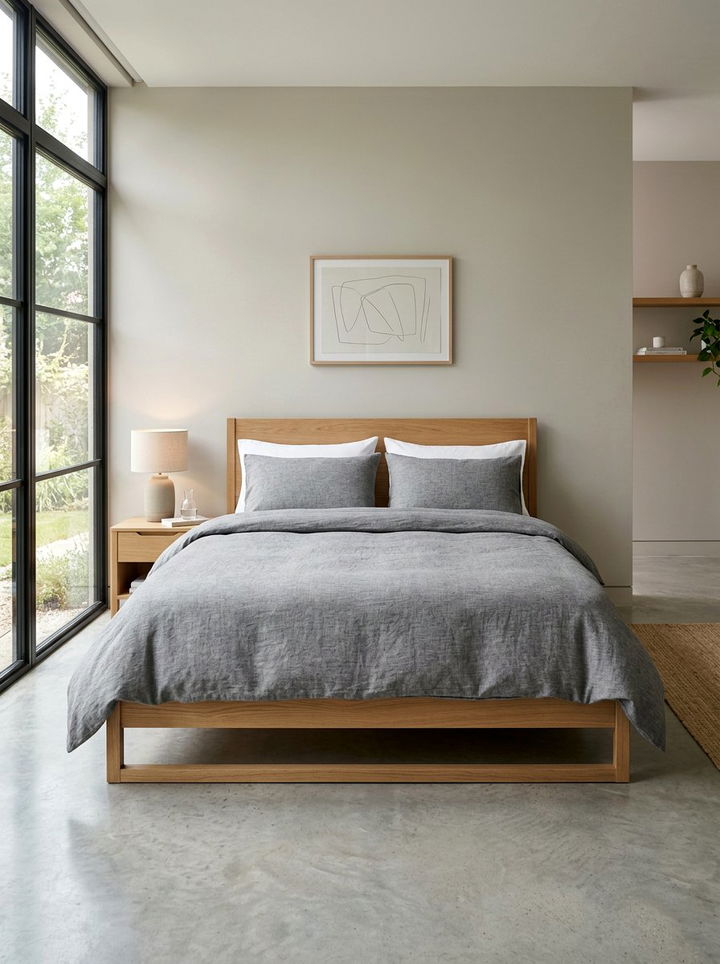 Minimalist Gray Bedding Set - 30 bedroom gray bedding ideas