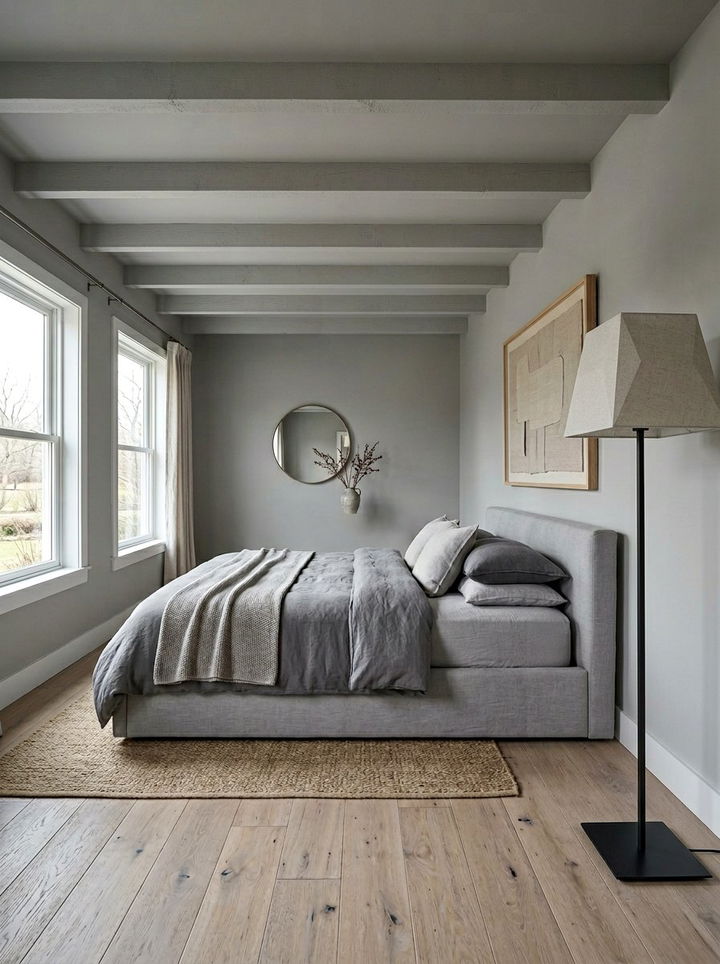 Minimalist Grey Farmhouse Bedroom - 30 farmhouse grey bedroom ideas