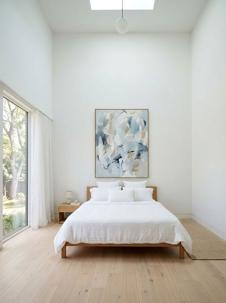 Minimalist High Ceiling - 30 bedroom vaulted ceiling ideas