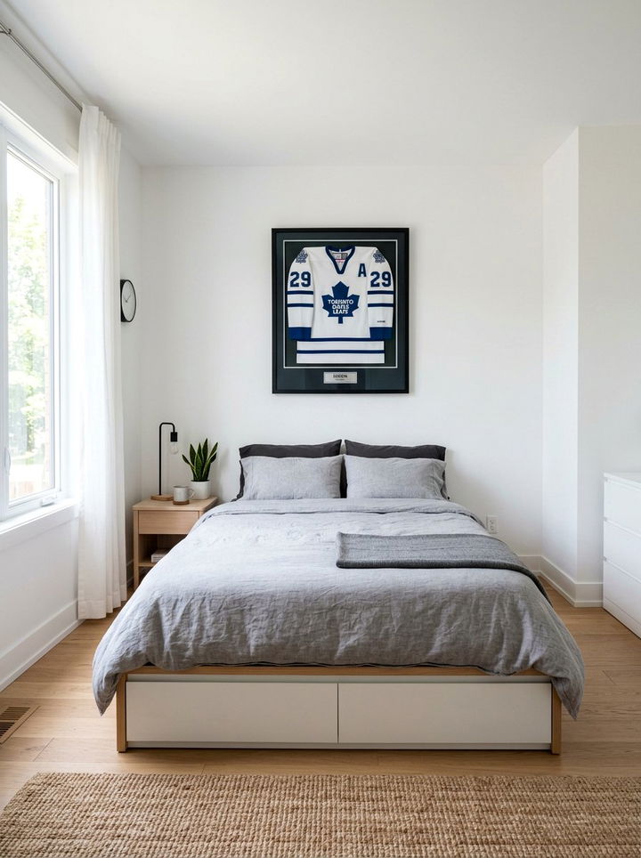 Minimalist Hockey Decor - 30 hockey bedroom ideas