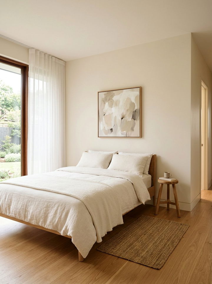Minimalist Ivory Bedroom - 30 ivory bedroom ideas