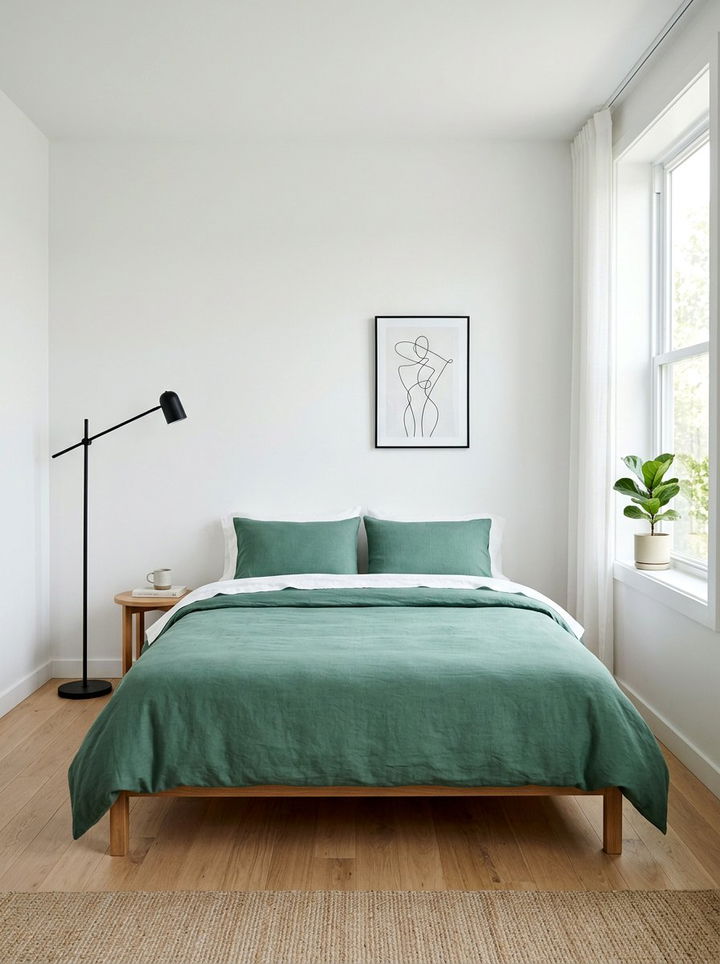 Minimalist Jade Green Bedroom Style - 30 jade green bedroom ideas