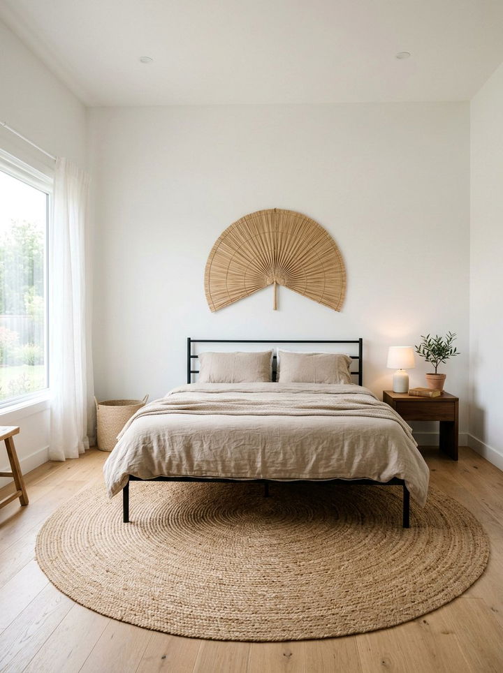 Minimalist Jute Bedroom - 30 handwoven bedroom ideas