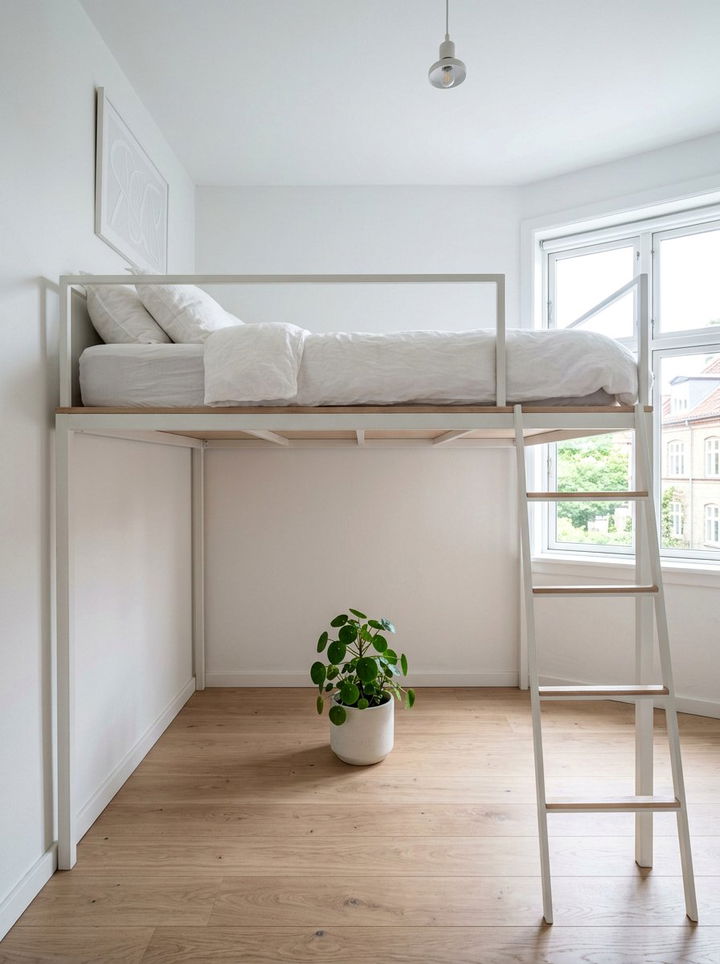 Minimalist Loft Bed With Ladder - 30 bedroom loft bed ideas