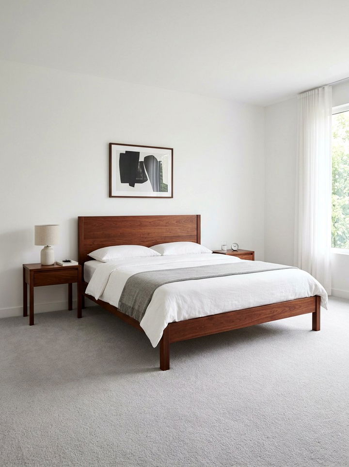 Minimalist Mahogany Bed - 30 bedroom mahogany furniture ideas