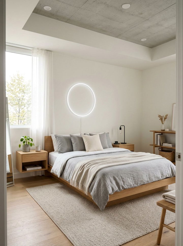 Minimalist Neon Line Art - 30 neon color bedroom ideas