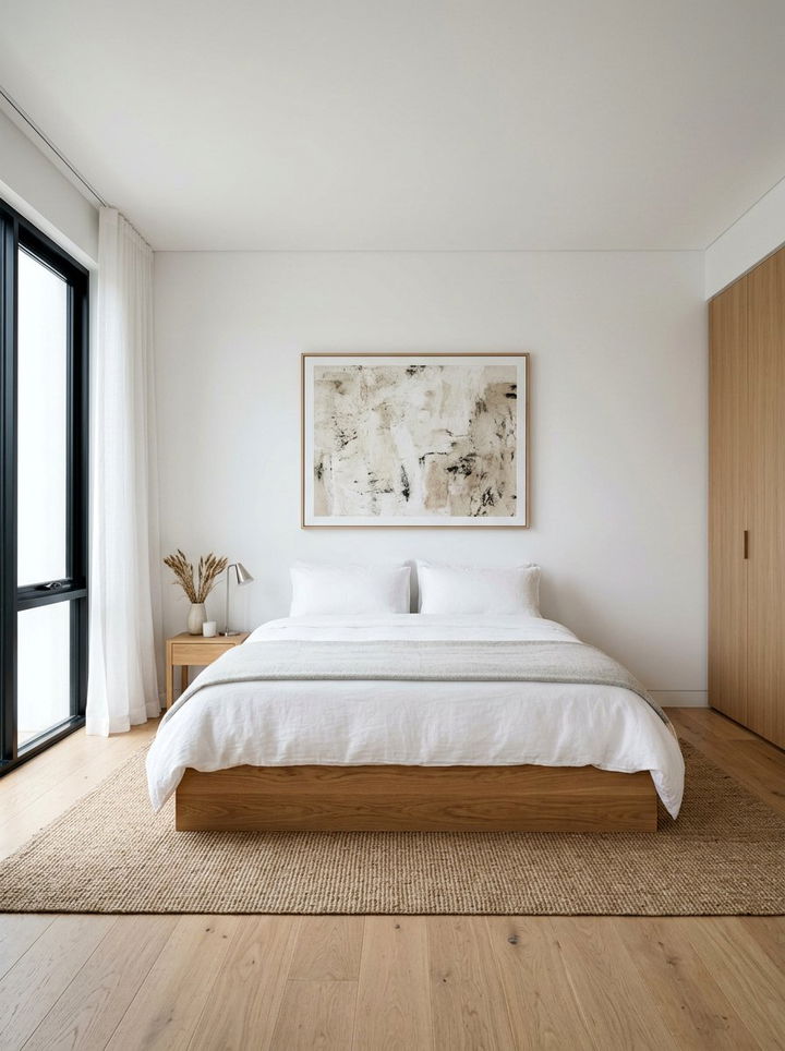 Minimalist Neutral Bedroom - 30 soft neutral bedroom ideas