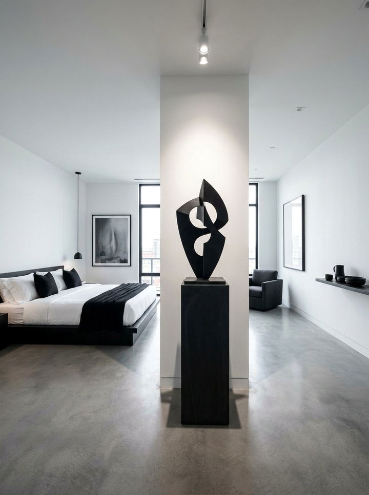 Minimalist Pedestal Stand - 30 bedroom collection display ideas