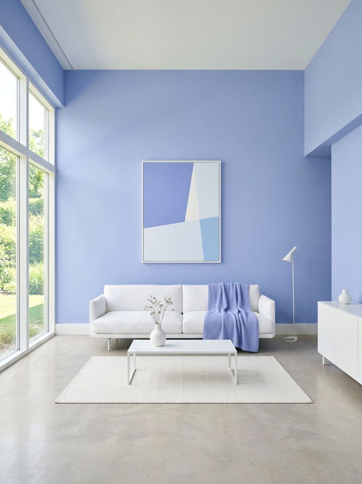 Minimalist Periwinkle Interior - 30 periwinkle bedroom ideas