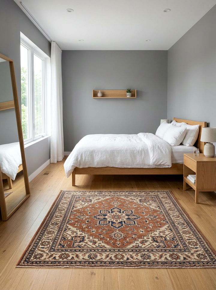 Minimalist Persian rug bedroom - 30 bedroom Persian rugs