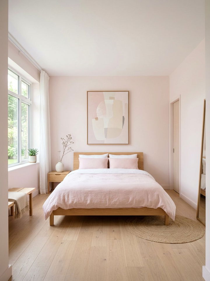 Minimalist Pink Bedroom - 30 millennial pink bedroom ideas