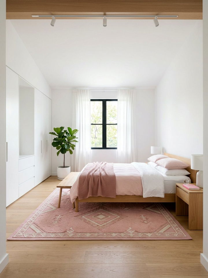 Minimalist Pink Bedroom - 30 pink bedroom ideas