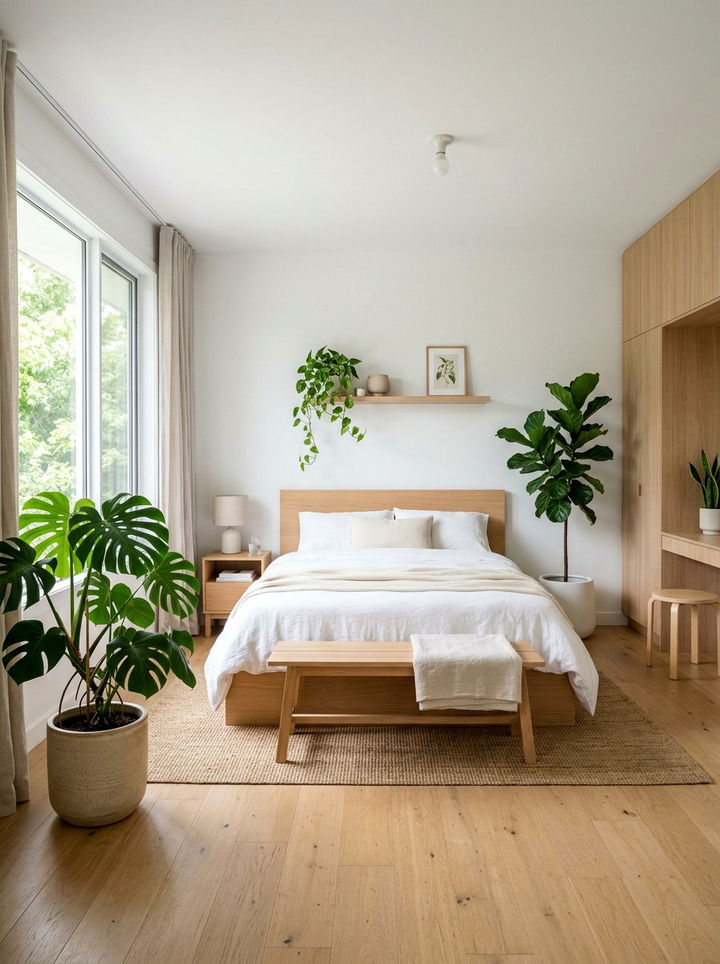 Minimalist Plant Bedroom - 30 minimalist bedroom ideas