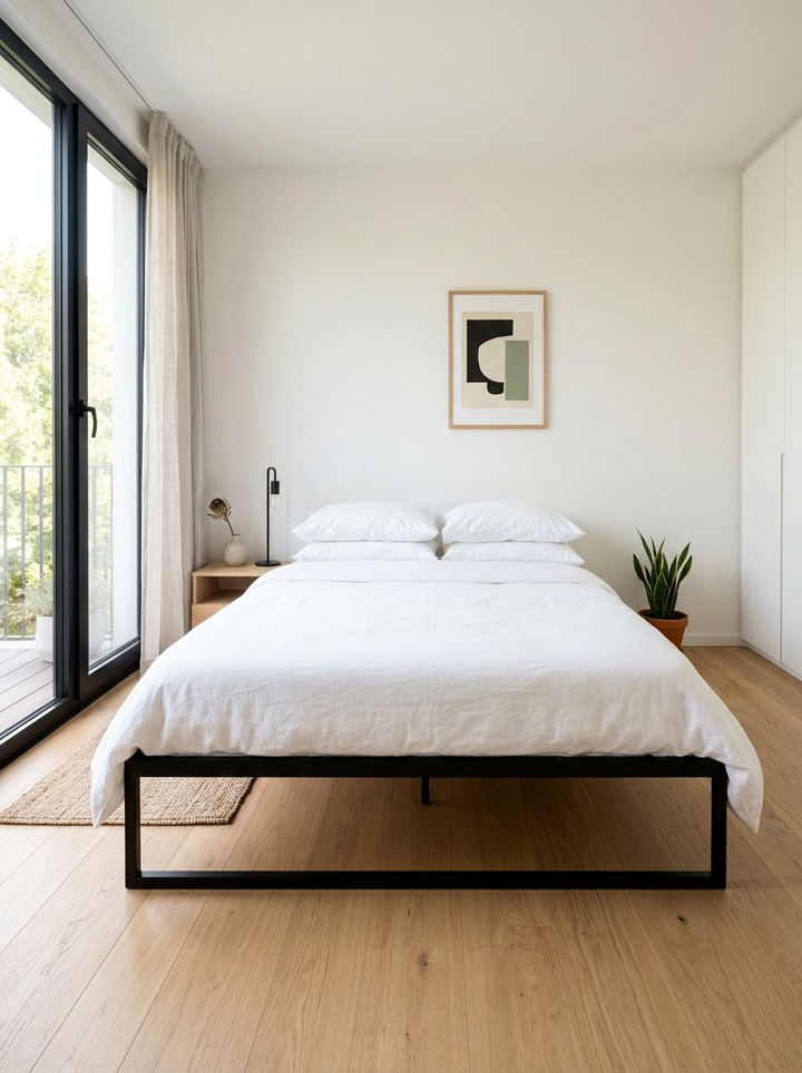 Minimalist Platform Bed - 30 low ceiling bedroom ideas