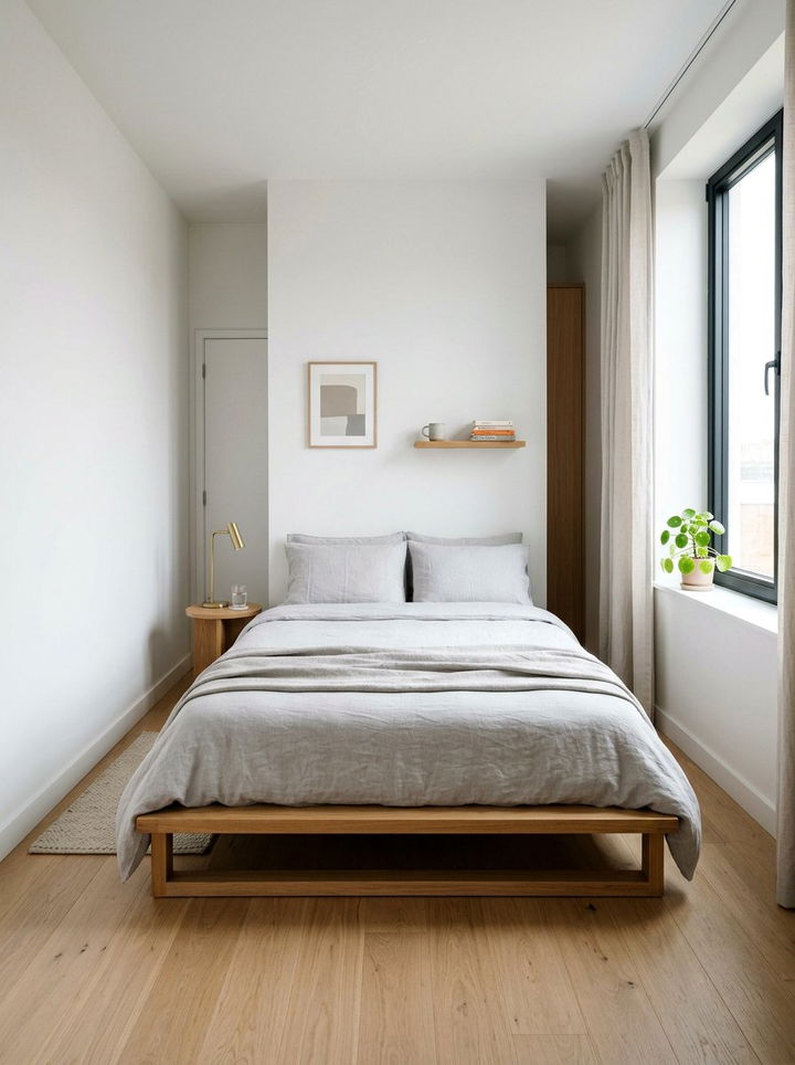 Minimalist Platform Bed - 30 narrow bedroom ideas
