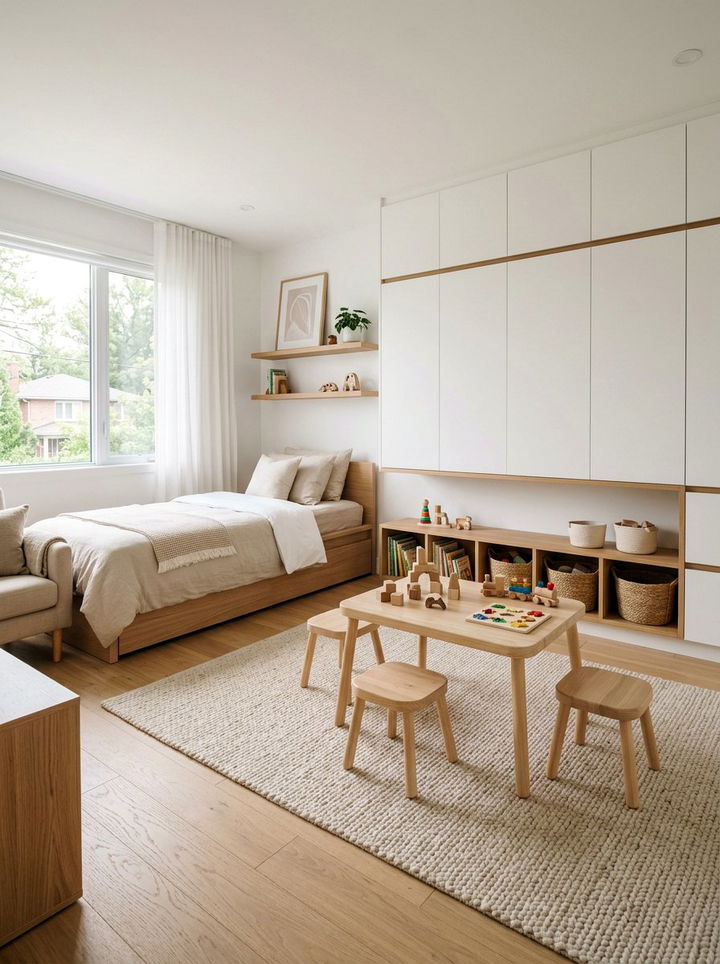 Minimalist Playroom Bedroom - 30 kids bedroom ideas