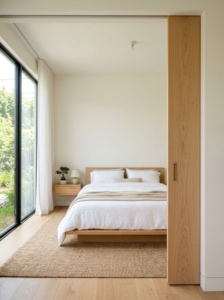 Minimalist Pocket Door Bedroom - 30 bedroom pocket doors
