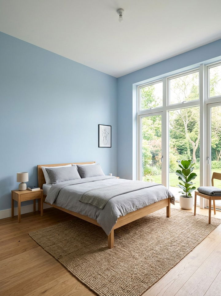 Minimalist Powder Blue Bedroom - 30 powder blue bedroom ideas