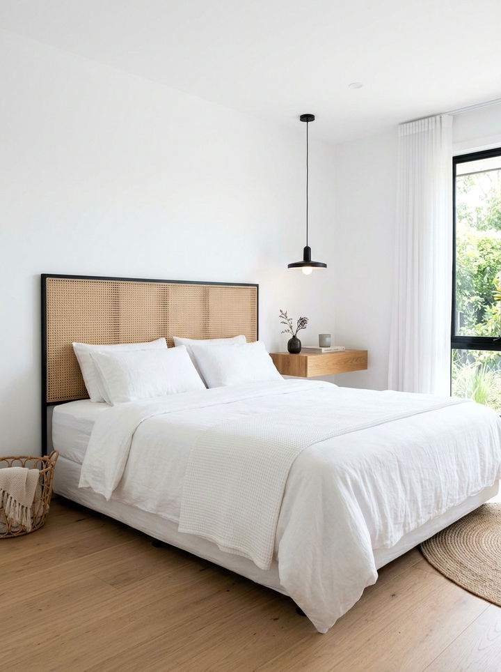 Minimalist Rattan Headboard - 30 bedroom rattan headboards