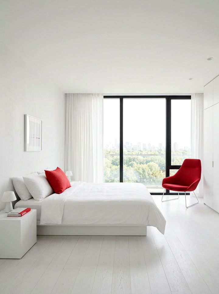 Minimalist Red Bedroom - 30 red bedroom ideas