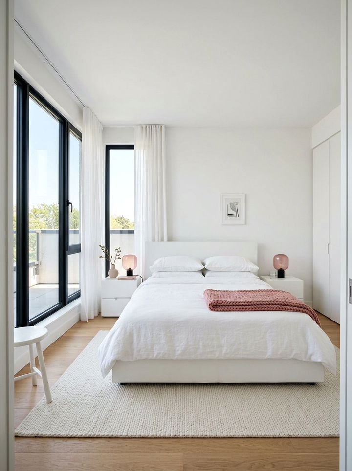 Minimalist Rose White Bedroom - 30 rose bedroom ideas