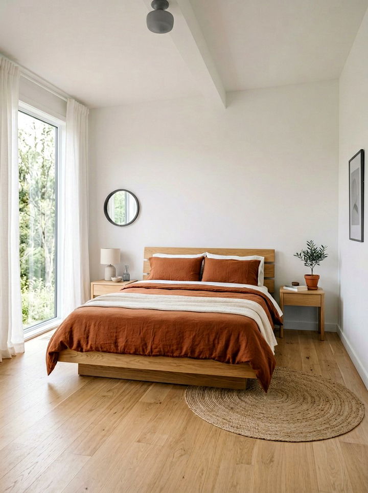Minimalist Rust Bedroom - 30 rust bedroom ideas