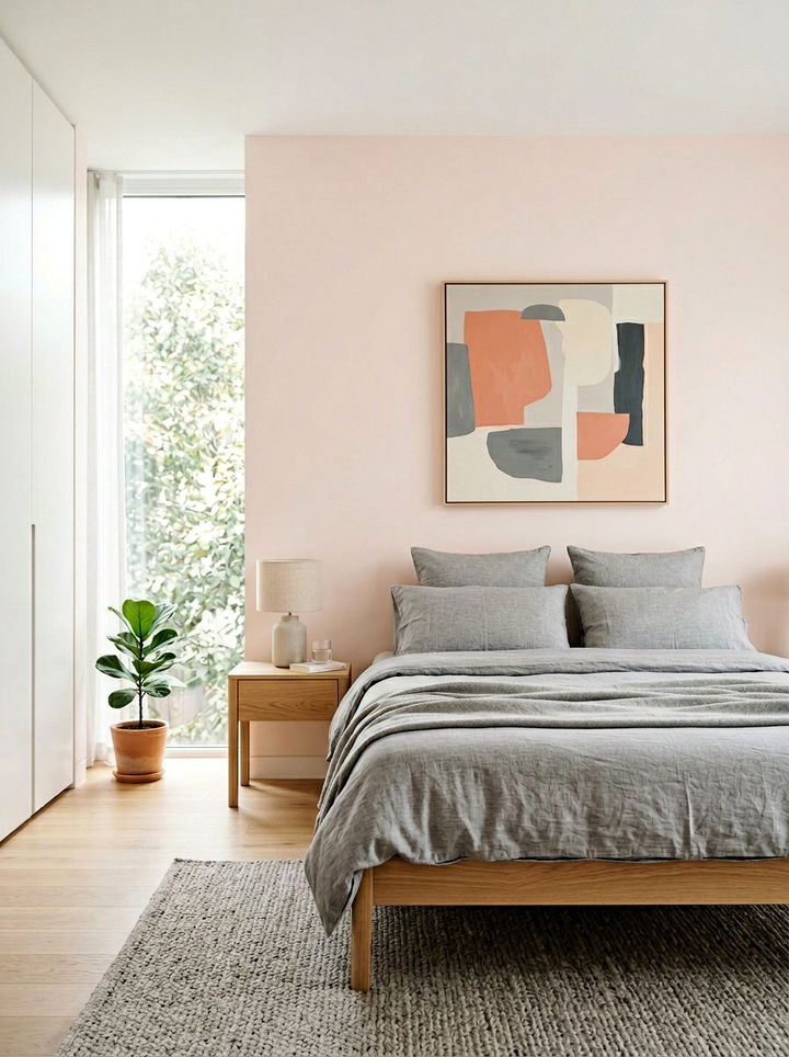 Minimalist Salmon Pink Bedroom - 30 salmon pink bedroom ideas