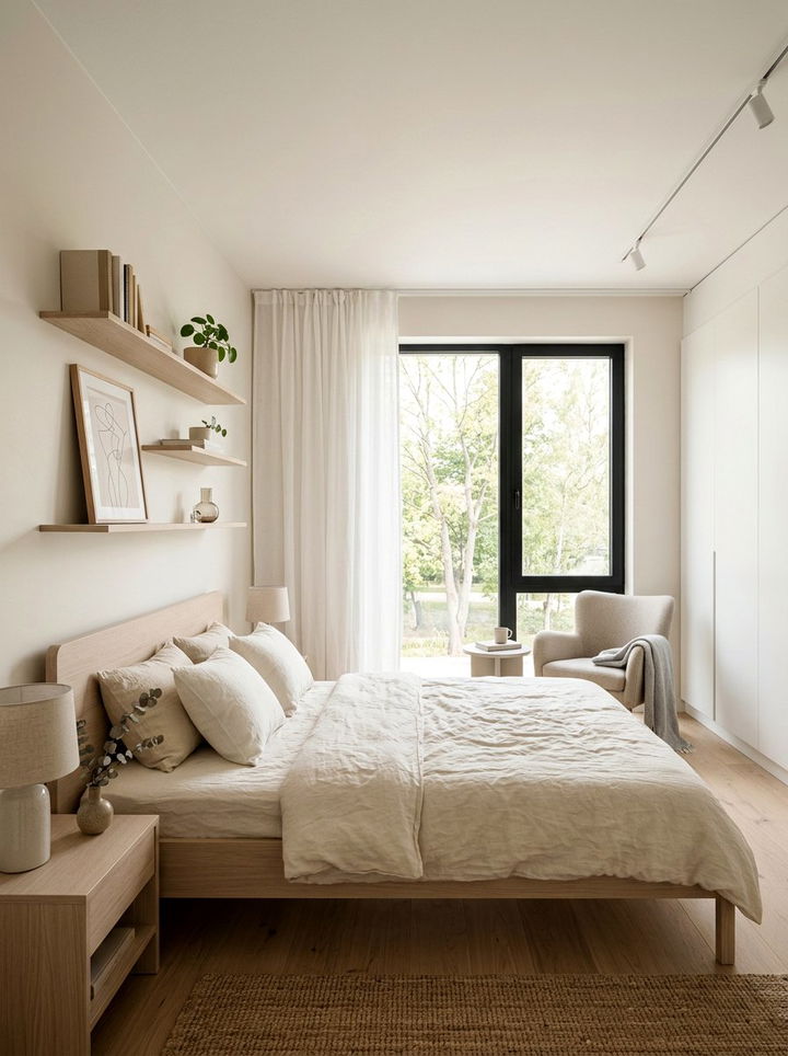 Minimalist Scandinavian Bedroom - 30 scandinavian beige bedroom ideas