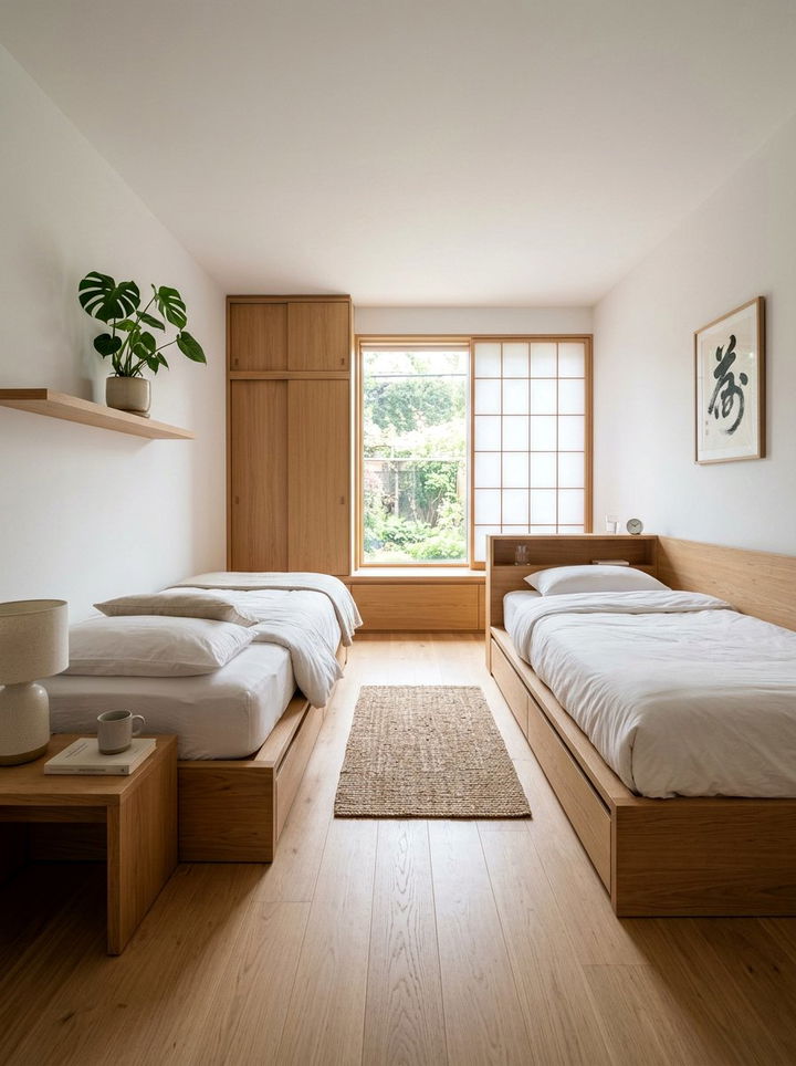 Minimalist Shared Bedroom - 30 siblings bedroom ideas