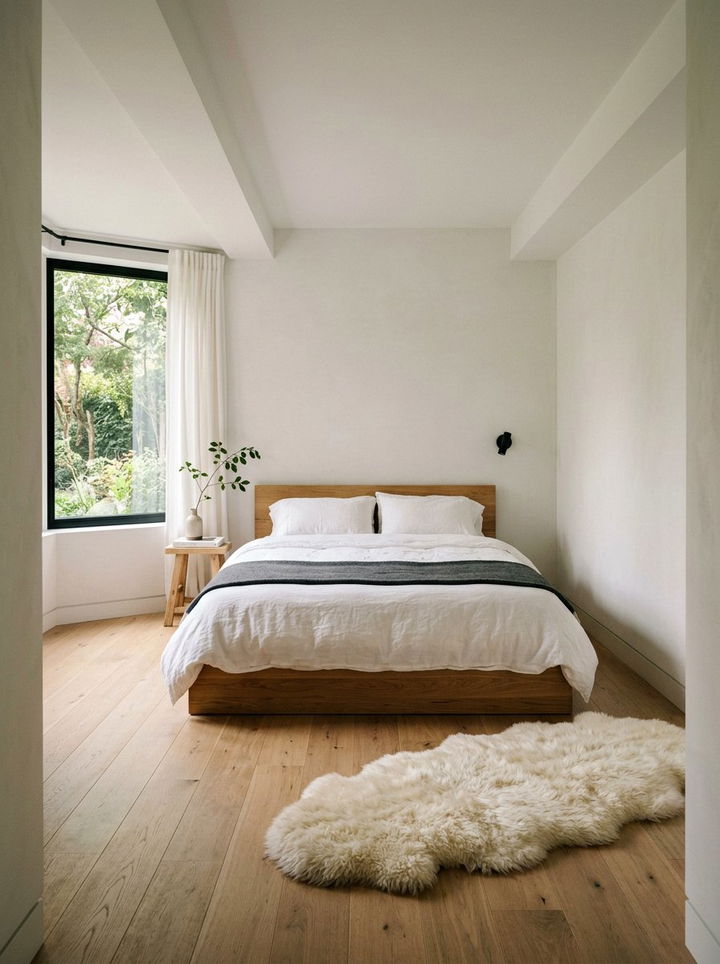 Minimalist Sheepskin Bedroom - 30 sheepskin bedroom ideas