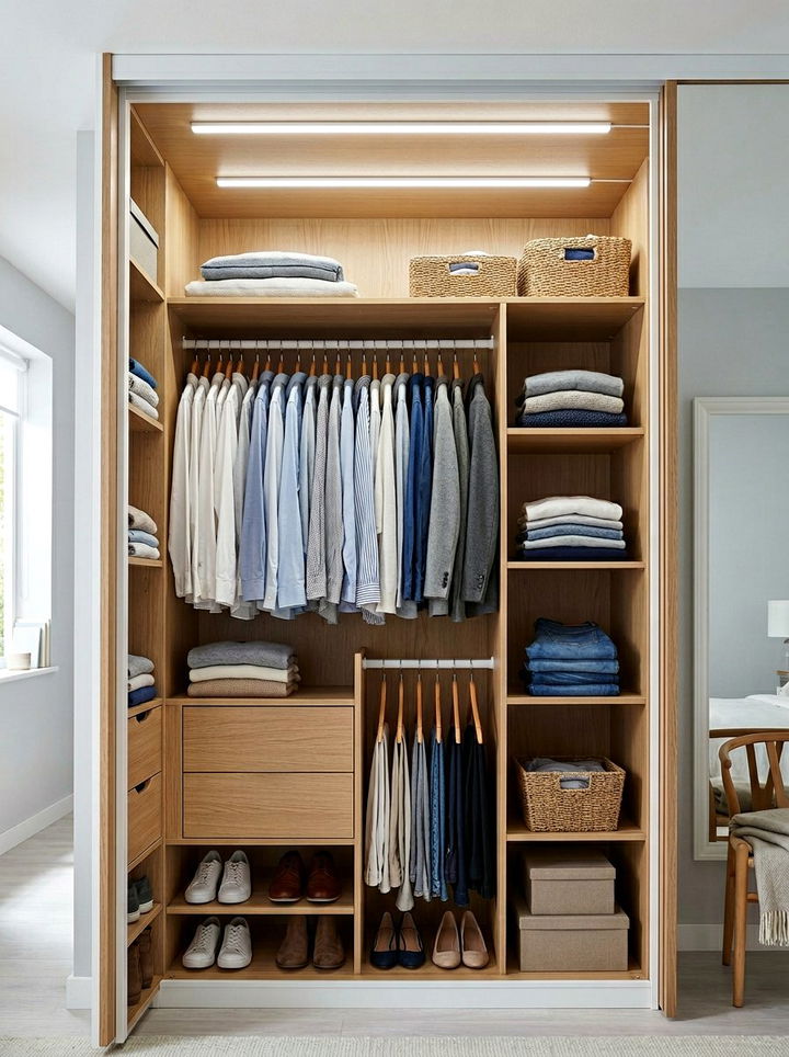 Minimalist Slim Led Bars For Tight Spaces - 30 bedroom closet lighting ideas