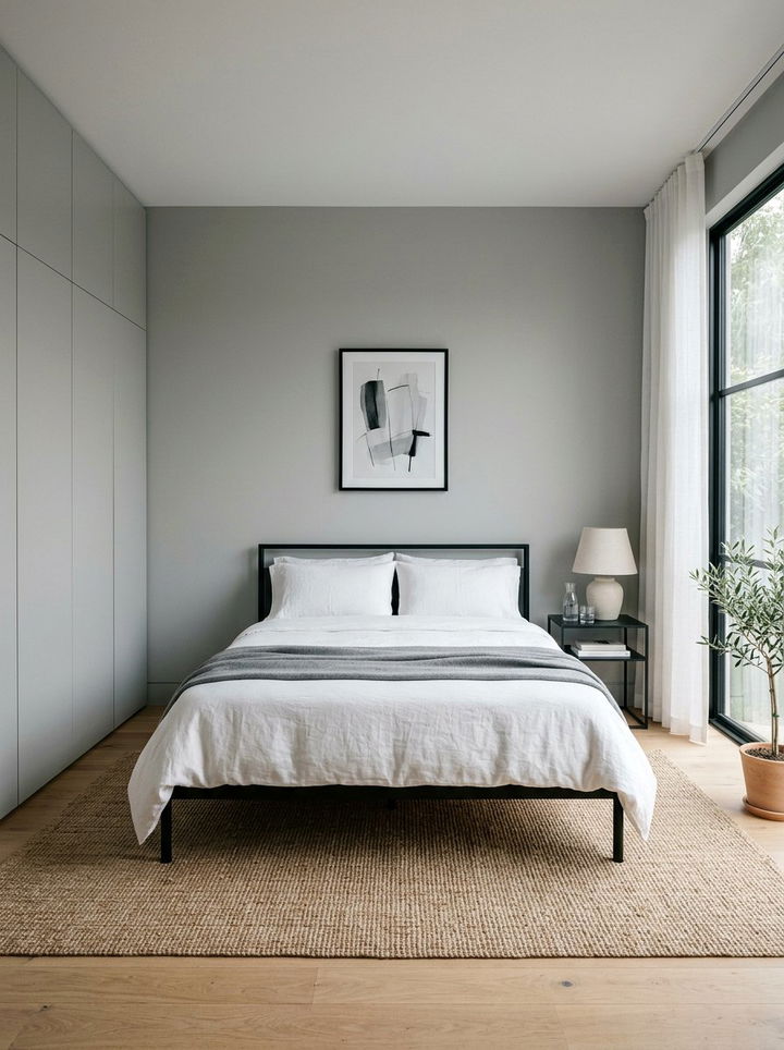 Minimalist Smoke Gray Bedroom - 30 smoke gray bedroom ideas