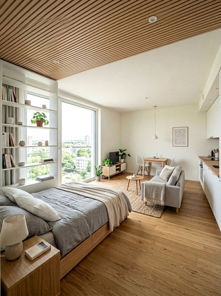 Minimalist Studio - 30 minimalist bedroom ideas