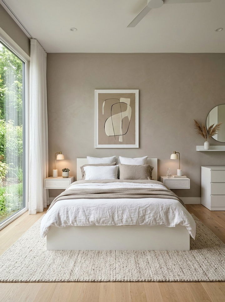 Minimalist Taupe And White Bedroom - 30 taupe and white bedroom ideas