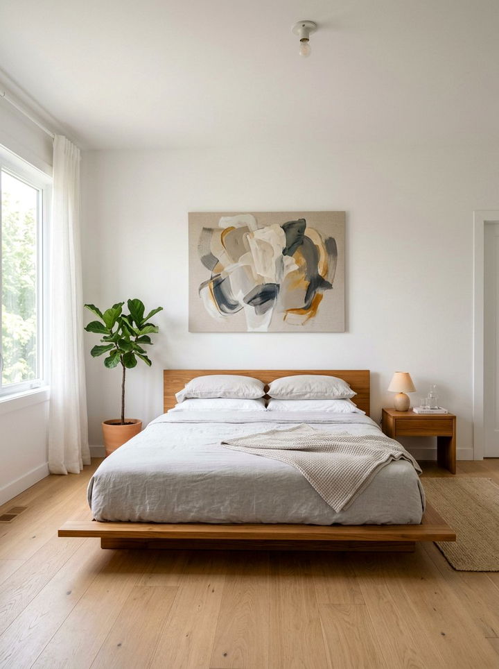 Minimalist Teak Bed Frame - 30 bedroom teak furniture ideas