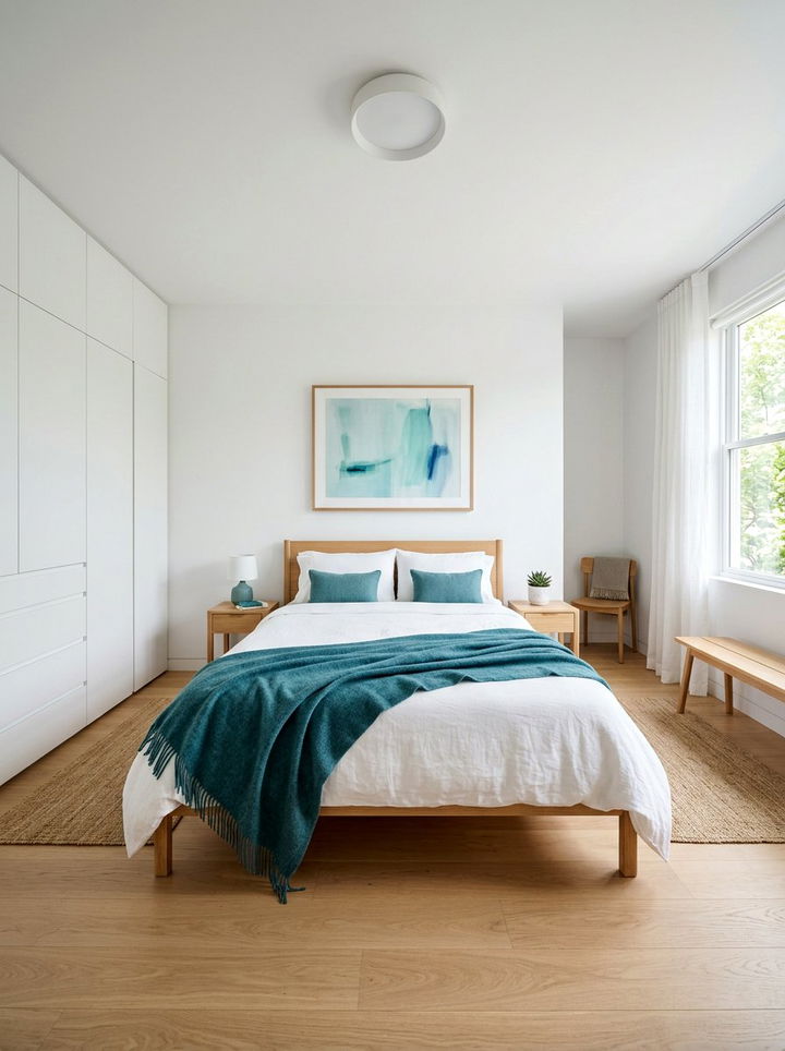 Minimalist Teal Bedroom - 30 teal bedroom ideas