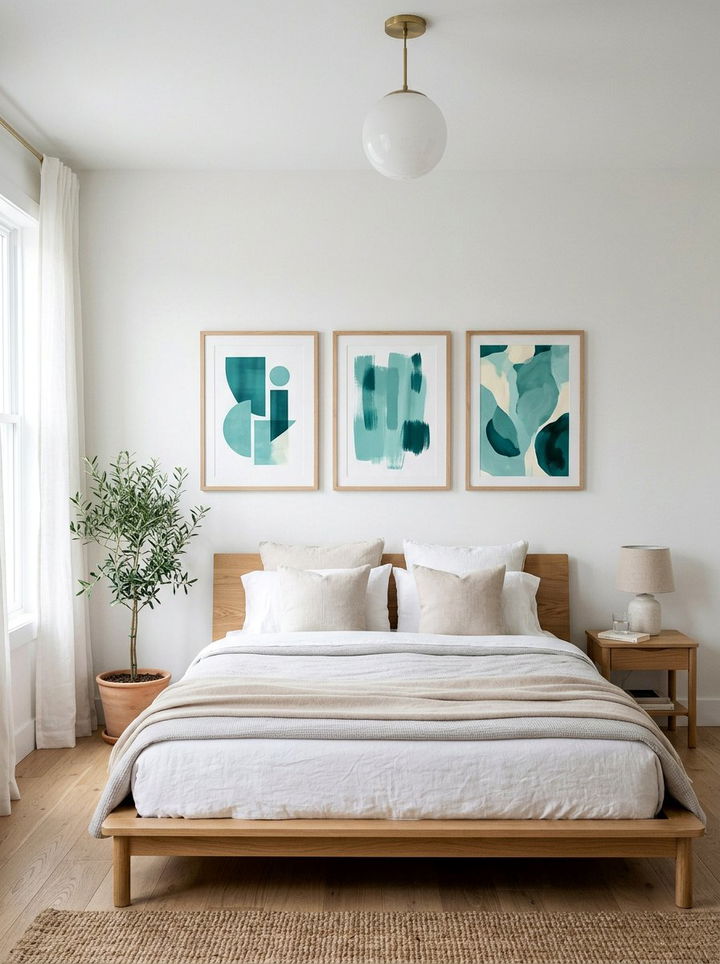 Minimalist Teal Bedroom Art - 30 scandinavian teal bedroom ideas