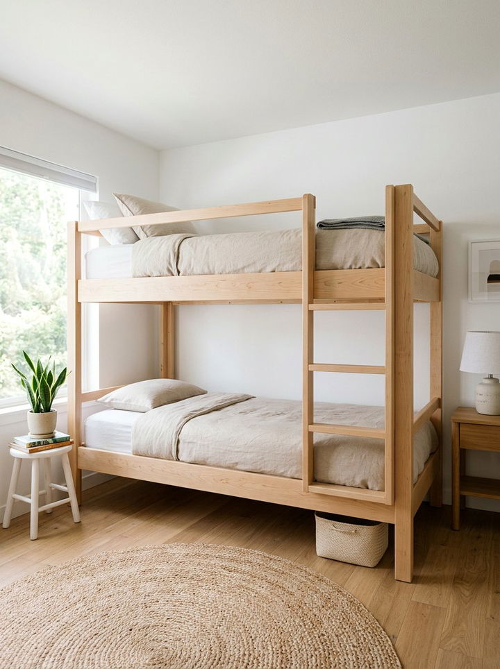 Minimalist Twin Over Twin Bunk Bed - 30 bedroom bunk bed ideas