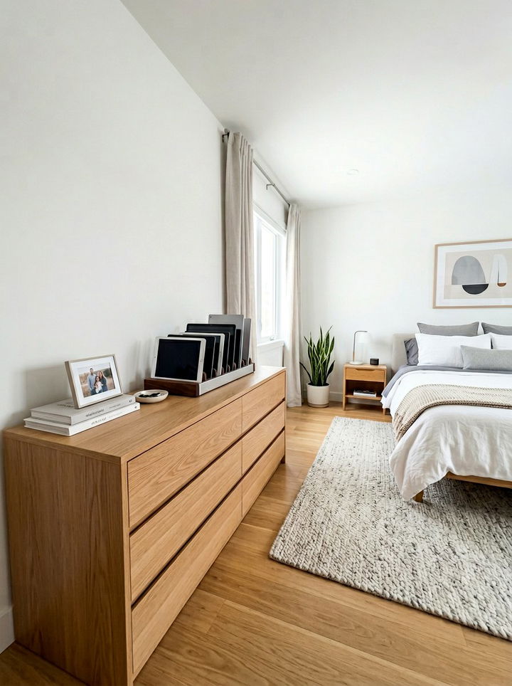 Minimalist Vertical Device Rack - 30 bedroom charging stations