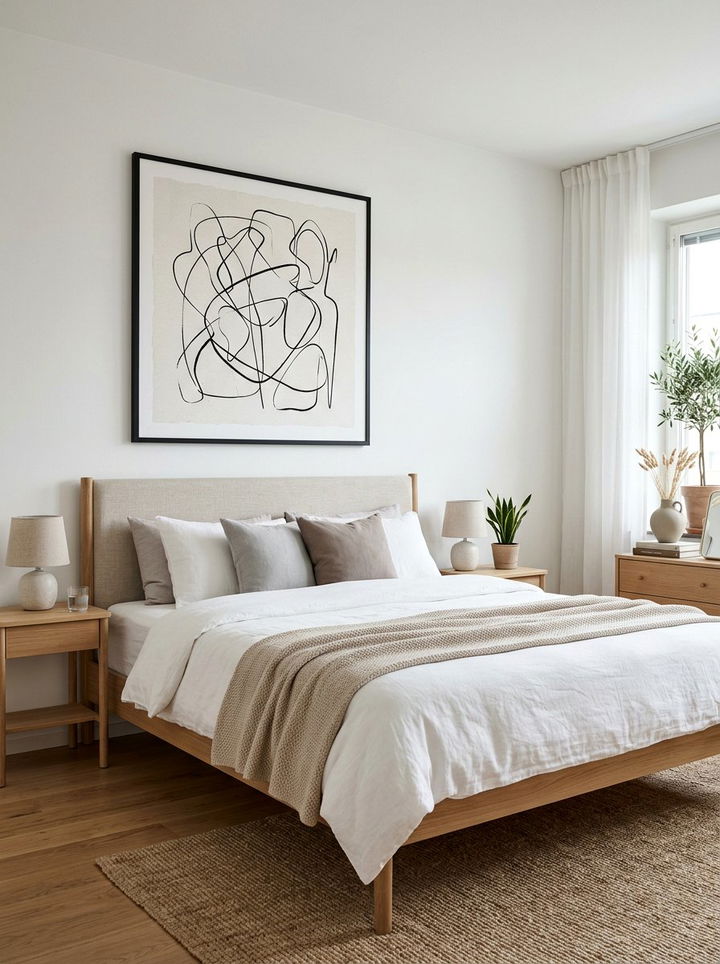 Minimalist Wall Art - 30 Swedish bedroom ideas