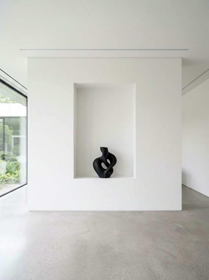 Minimalist Wall Cutout - 30 bedroom wall niches