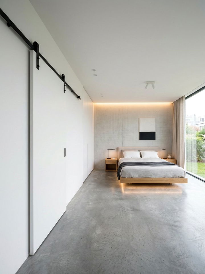 Minimalist White Barn Door - 30 bedroom barn doors