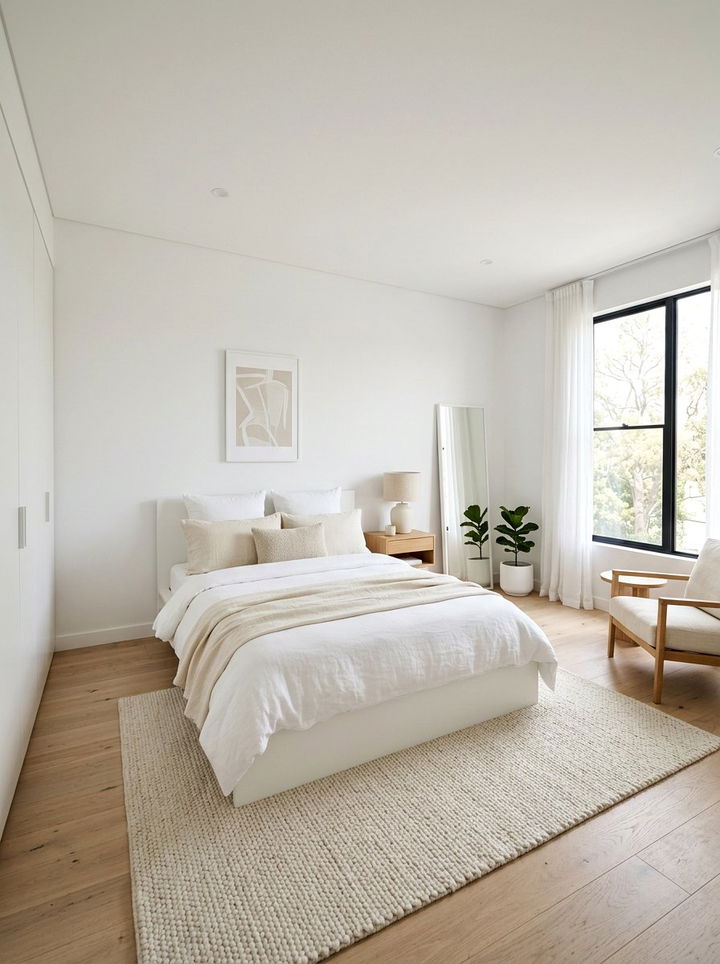 Minimalist White Bedroom - 30 instant bedroom ideas