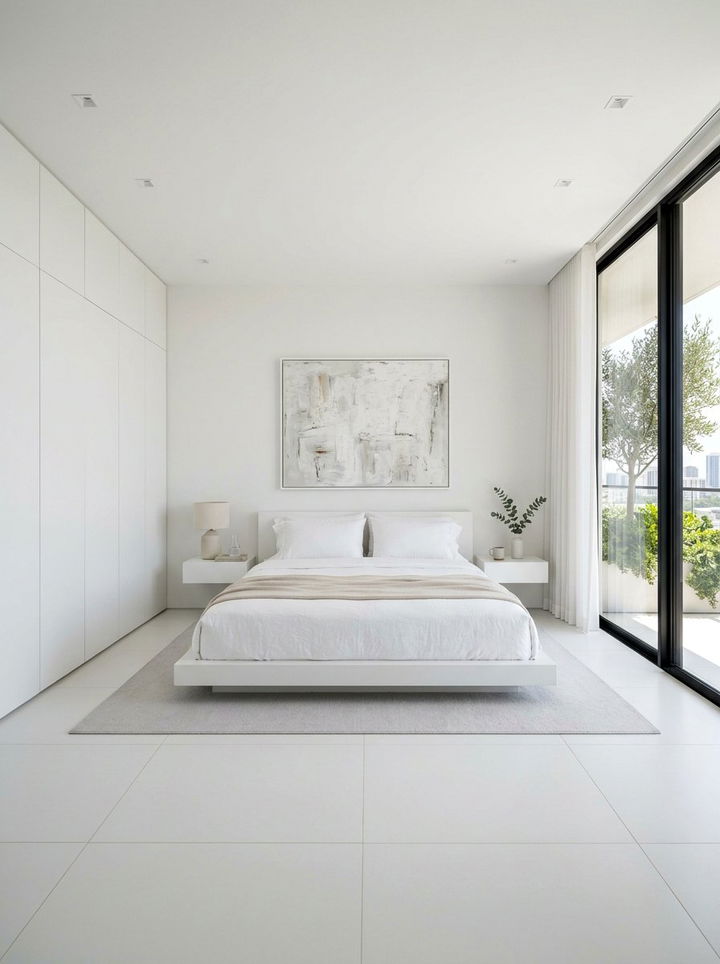 Minimalist White Bedroom - 30 modern white bedroom ideas