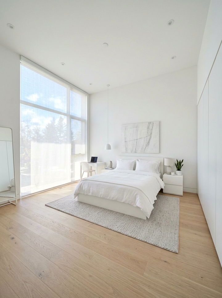 Minimalist White Bedroom - 30 white bedroom decor ideas