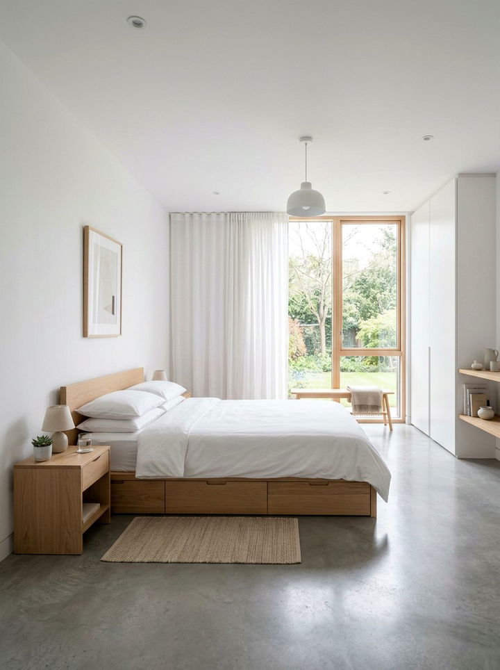 Minimalist White Bedroom - 30 bedroom white bedding ideas