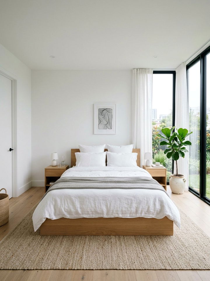 Minimalist White Bedroom - 30 easy bedroom ideas