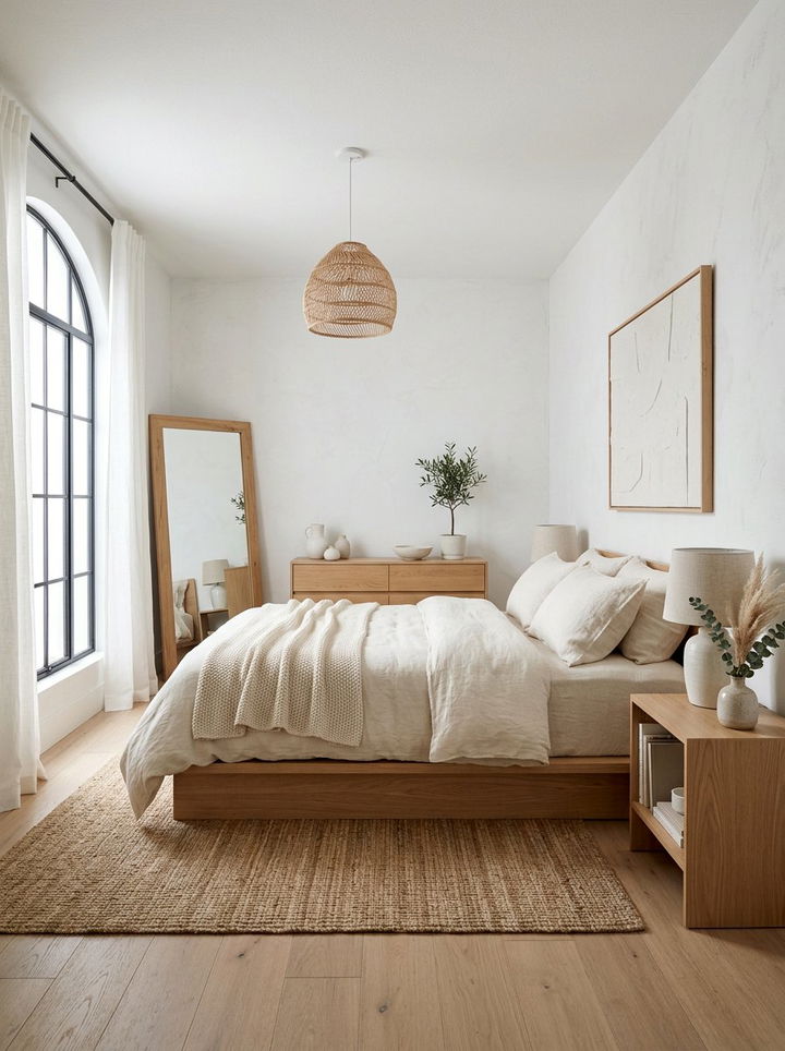 Minimalist White Boho Bedroom - 30 bohemian white bedroom ideas