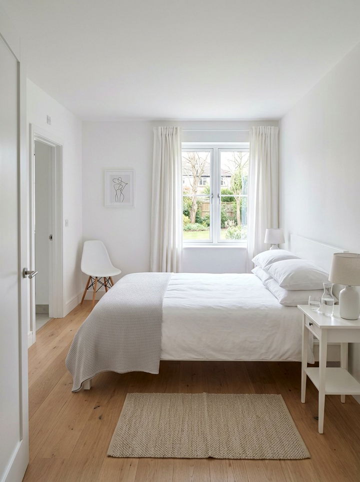Minimalist White Guest Bedroom - 30 minimalist white bedroom ideas